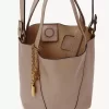 Petit sac cabas Chloé Spin en cuir grainé