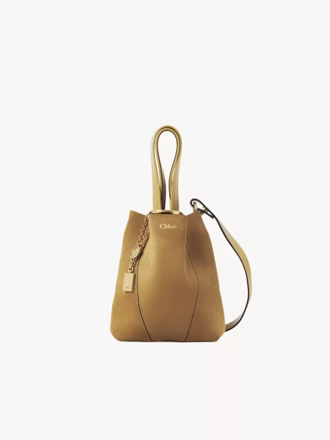 Petit sac cabas Chloé Spin en cuir suédé