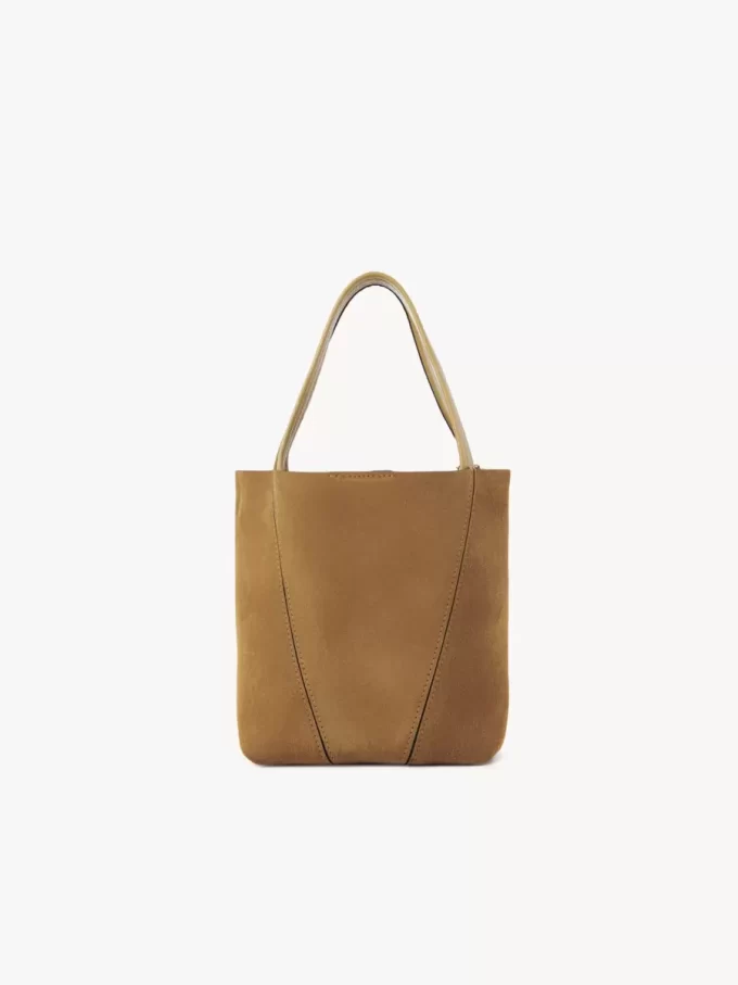 Petit sac cabas Chloé Spin en cuir suédé