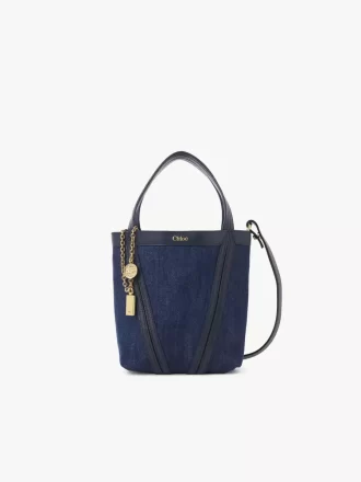 Petit sac cabas Chloé Spin en denim Petit sac cabas Chloé Spin en denim