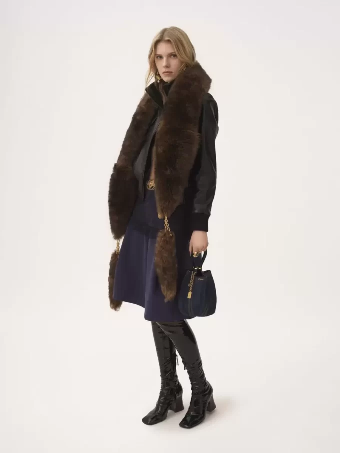 Petit sac cabas Chloé Spin en denim