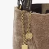 Petit sac cabas Chloé Spin en peau lainée