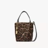 Petit sac cabas Chloé Spin en peau lainée à imprimé léopard