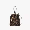 Petit sac cabas Chloé Spin en peau lainée à imprimé léopard