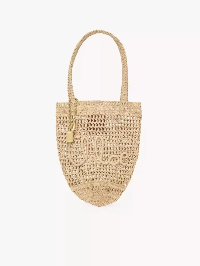 Petit sac cabas Summer Banana en raphia