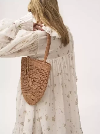 Petit sac cabas Summer Banana en raphia