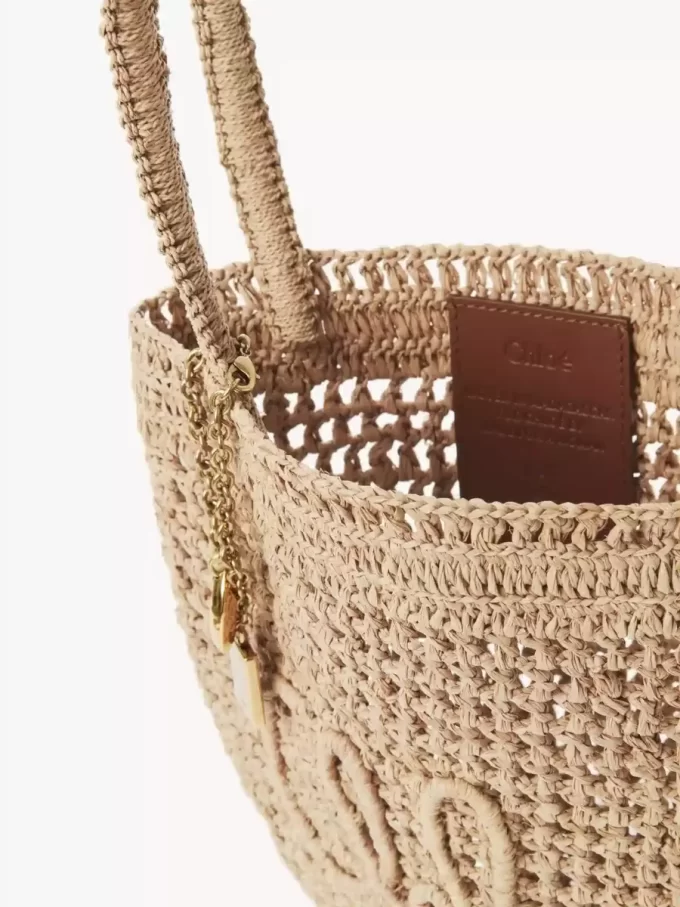 Petit sac cabas Summer Banana en raphia