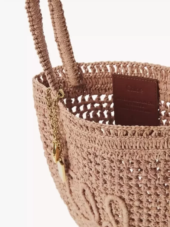 Petit sac cabas Summer Banana en raphia