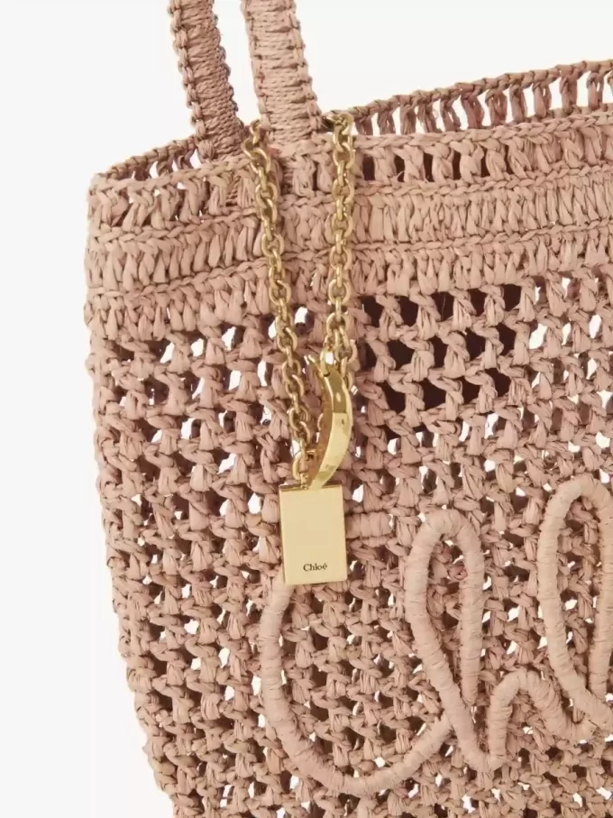 Petit sac cabas Summer Banana en raphia