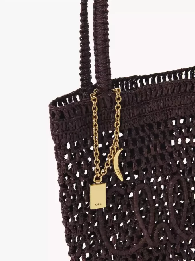 Petit sac cabas Summer Banana en raphia