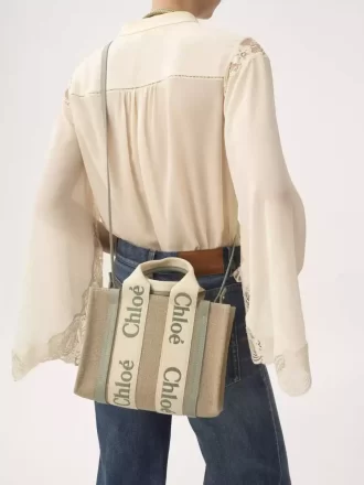 Petit sac cabas Woody en lin