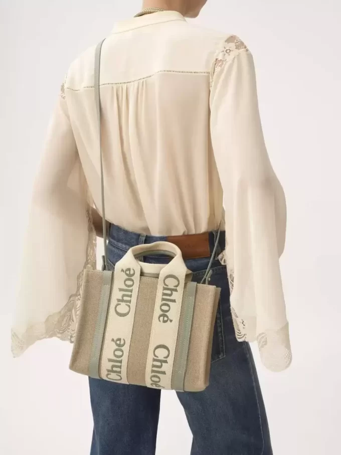 Petit sac cabas Woody en lin