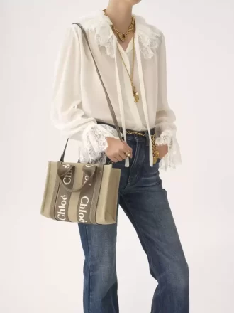 Petit sac cabas Woody en lin