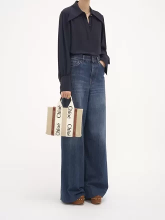 Petit sac cabas Woody en lin