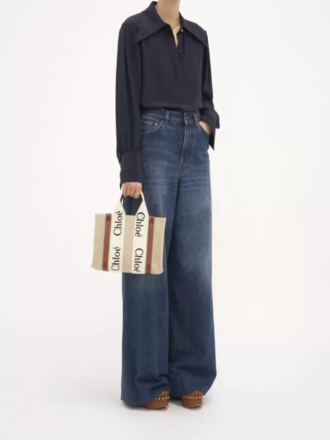 Petit sac cabas Woody en lin
