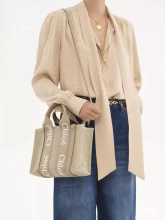 Petit sac cabas Woody en lin