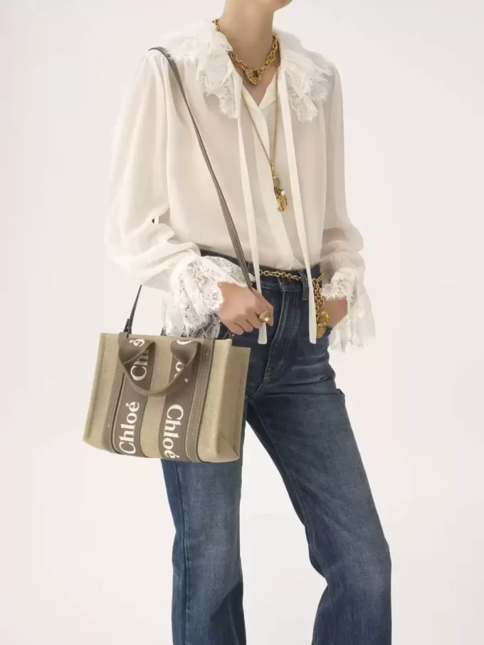 Petit sac cabas Woody en lin