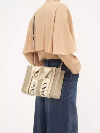 Petit sac cabas Woody en lin