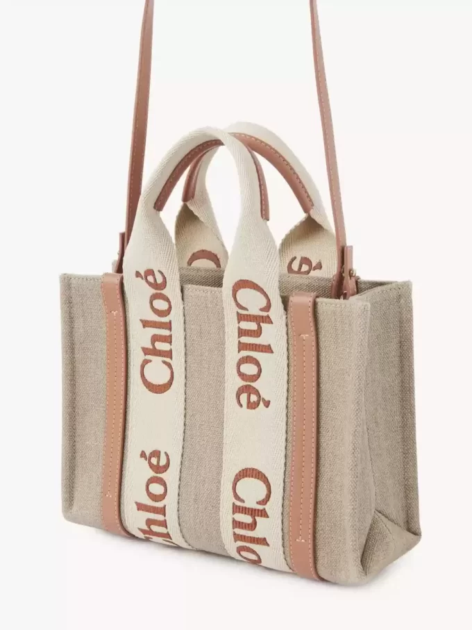 Petit sac cabas Woody en lin