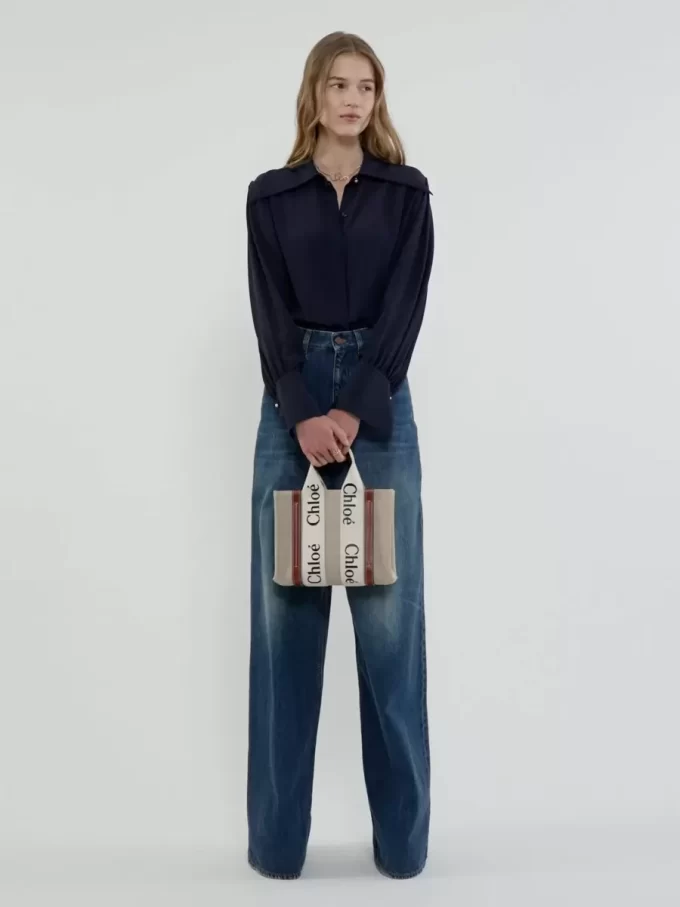 Petit sac cabas Woody en lin