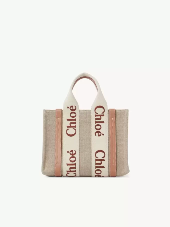 Petit sac cabas Woody en lin