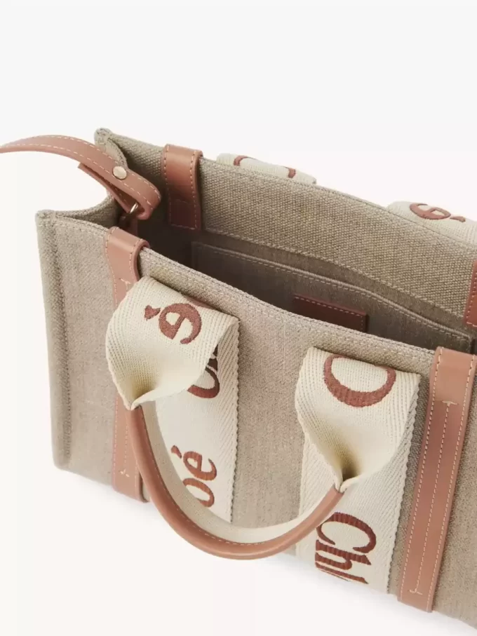 Petit sac cabas Woody en lin