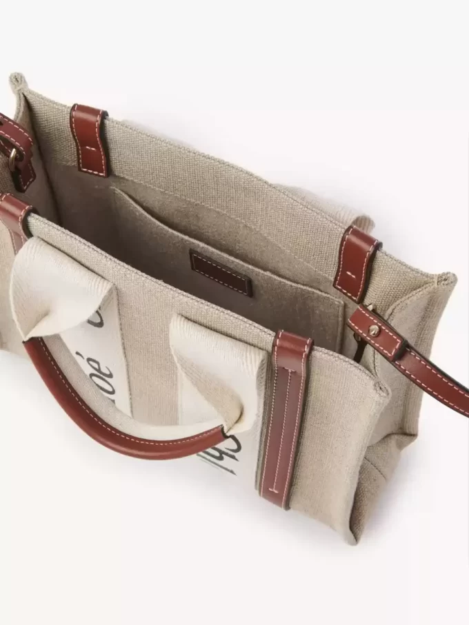 Petit sac cabas Woody en lin