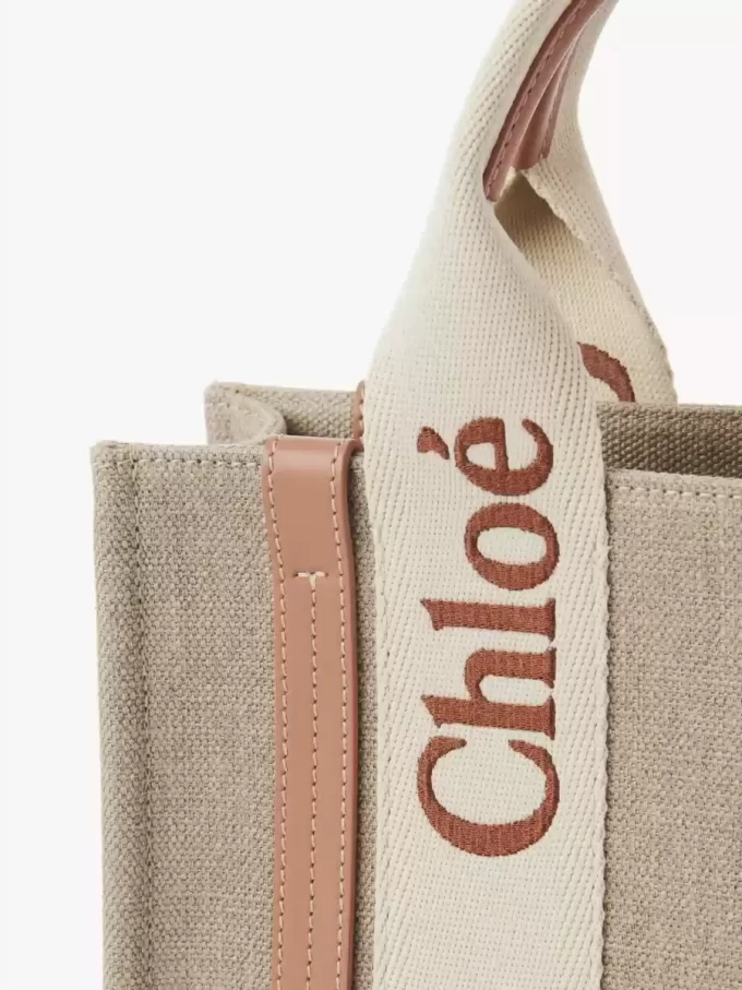 Petit sac cabas Woody en lin