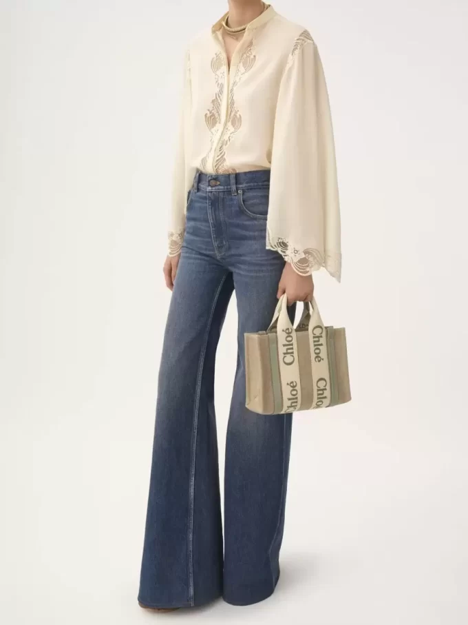 Petit sac cabas Woody en lin