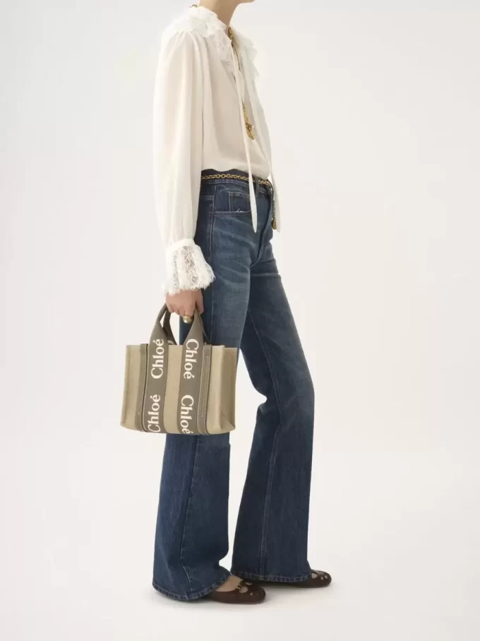 Petit sac cabas Woody en lin