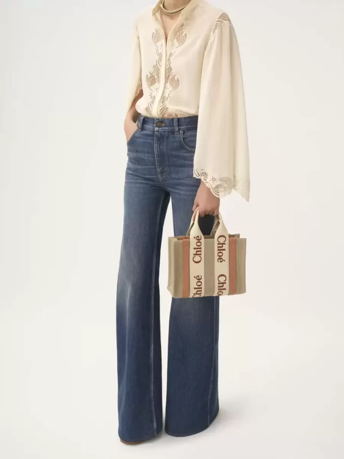 Petit sac cabas Woody en lin