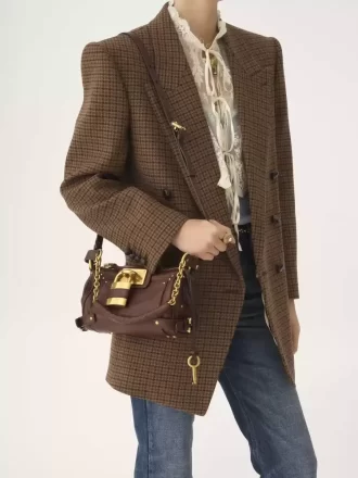 Petit sac chaîne Paddington en cuir grainé