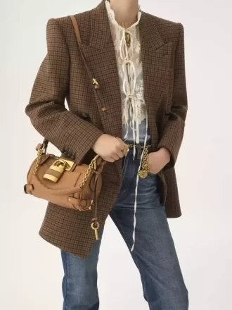 Petit sac chaîne Paddington en cuir grainé