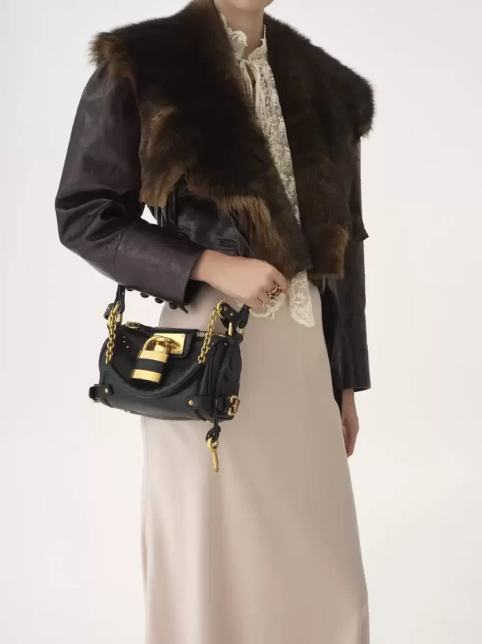 Petit sac chaîne Paddington en cuir grainé Petit sac chaîne Paddington en cuir grainé