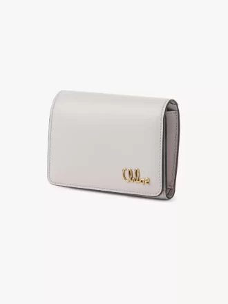 Petit sac Chloé Iconic à trois volets avec poche à monnaie en cuir grainé