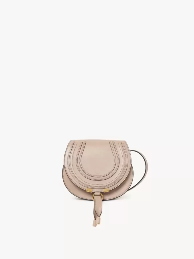 Petit sac de selle Marcie en cuir brillant Petit sac de selle Marcie en cuir brillant
