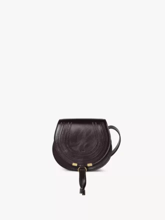 Petit sac de selle Marcie en cuir brillant