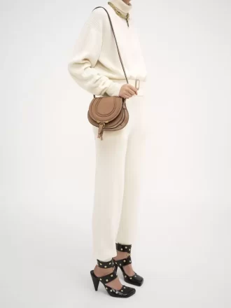 Petit sac de selle Marcie en cuir brillant