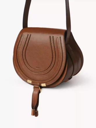 Petit sac de selle Marcie en cuir brillant