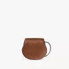 Petit sac de selle Marcie en cuir brillant Petit sac de selle Marcie en cuir brillant