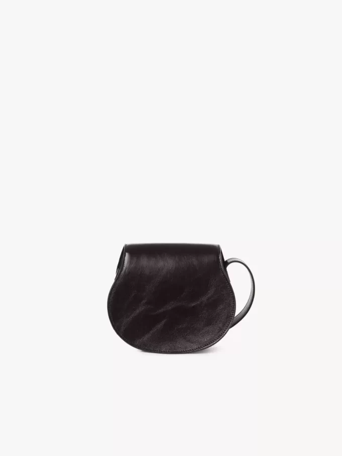 Petit sac de selle Marcie en cuir brillant Petit sac de selle Marcie en cuir brillant
