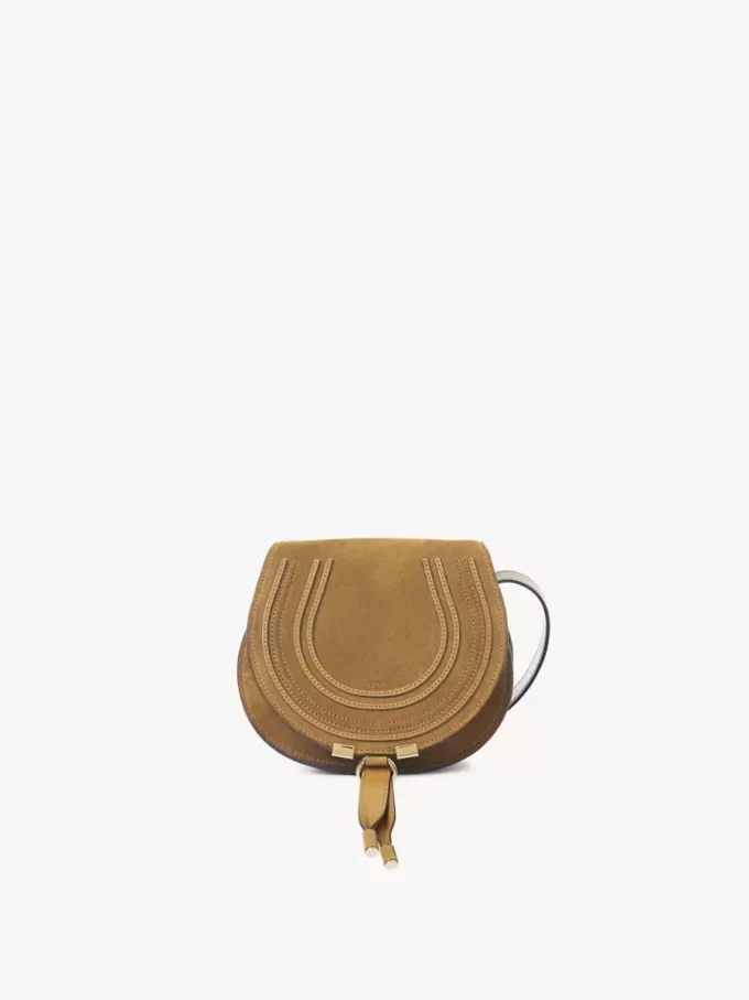 Petit sac de selle Marcie en cuir suédé Petit sac de selle Marcie en cuir suédé