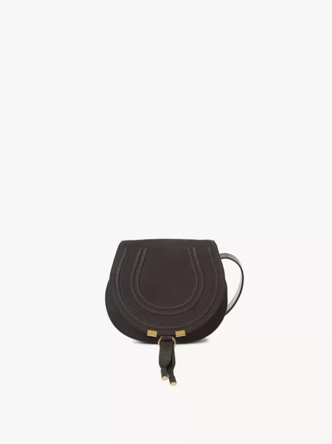 Petit sac de selle Marcie en cuir suédé Petit sac de selle Marcie en cuir suédé