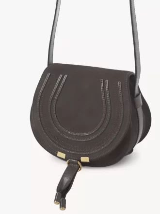 Petit sac de selle Marcie en cuir suédé