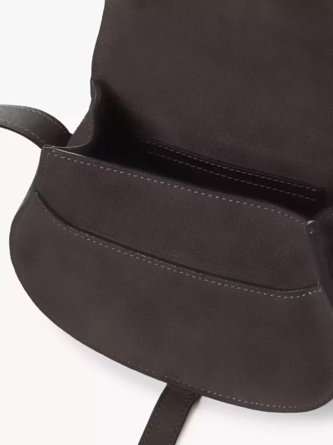 Petit sac de selle Marcie en cuir suédé Petit sac de selle Marcie en cuir suédé