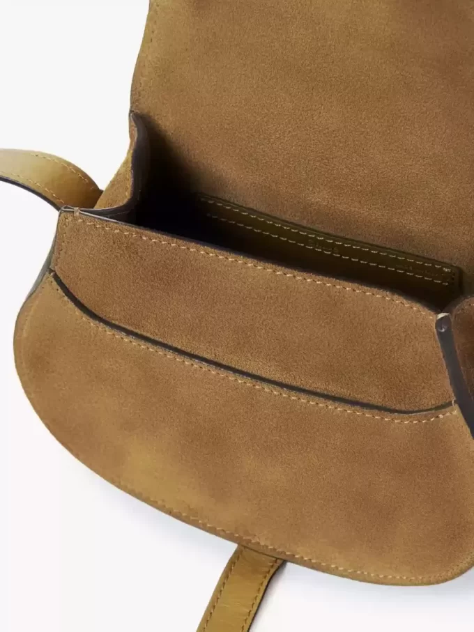 Petit sac de selle Marcie en cuir suédé Petit sac de selle Marcie en cuir suédé