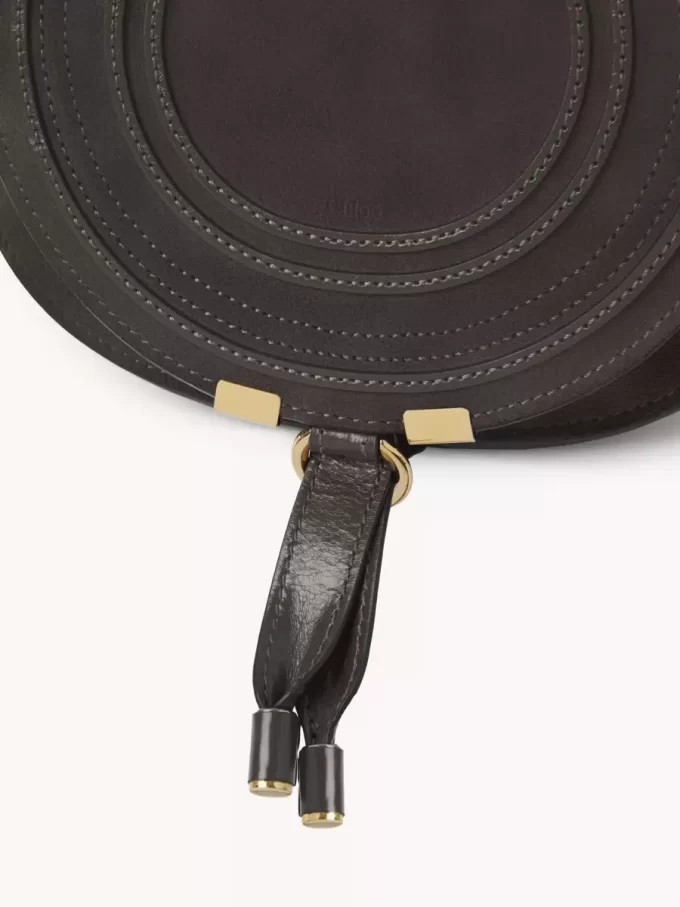 Petit sac de selle Marcie en cuir suédé Petit sac de selle Marcie en cuir suédé