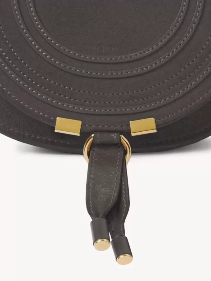 Petit sac de selle Marcie en cuir suédé Petit sac de selle Marcie en cuir suédé