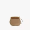 Petit sac de selle Marcie en cuir suédé et peau lainée Petit sac de selle Marcie en cuir suédé et peau lainée