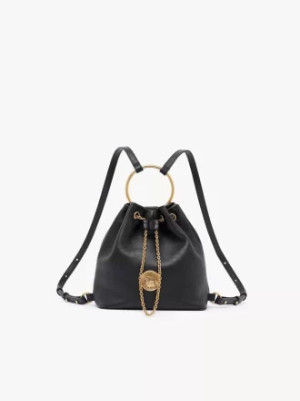Petit sac à dos bracelet en cuir grainé